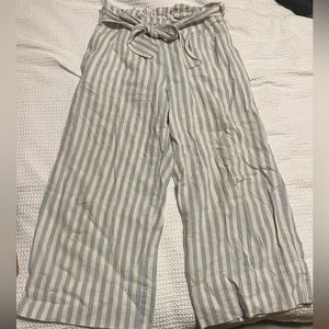 Madewell striped paper bag pant.